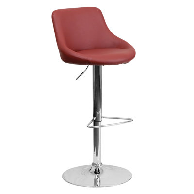 32 inch Swivel Bar Stool Upholstery: Burgundy