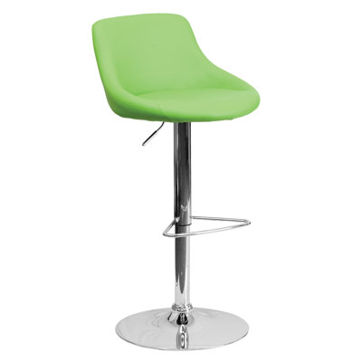 32 inch Swivel Bar Stool Upholstery: Green