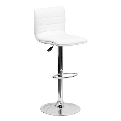 33 inch Swivel Bar Stool Upholstery: White
