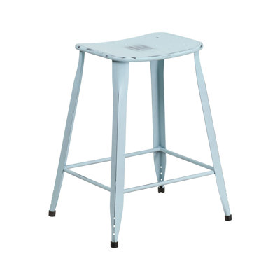 Henriquez 24 inch Bar Stool Finish: Distressed Dream Blue