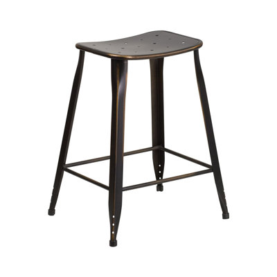 Henriquez 24 inch Bar Stool Finish: Distressed Copper
