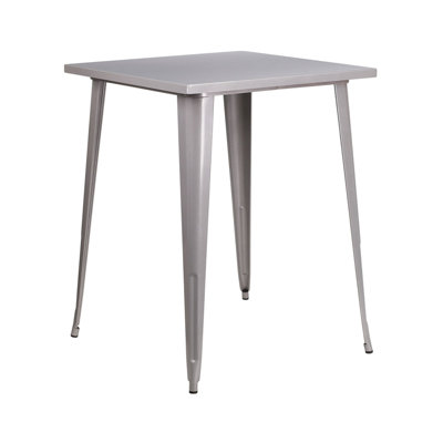 Square Pub Table Finish: Silver