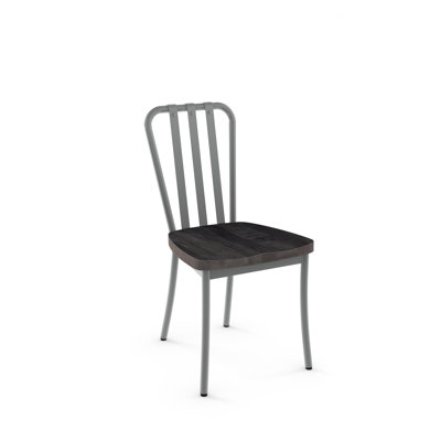 Brooke Side Chair Finish: Glossy Grey Metal/Medium Dark Gray Wood