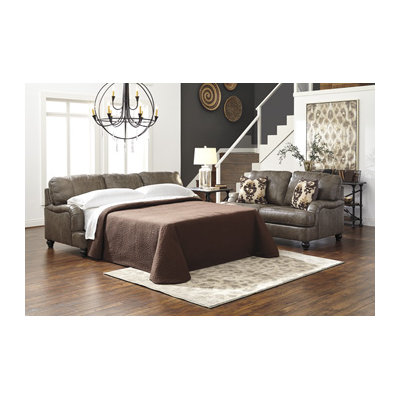 Darby Home Co DBHM2833 McDonald Queen Leather Sleeper Sofa
