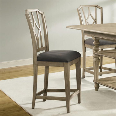 Kenwood Upholstered Diamond Back Counter Height Side Chair (Set of 2) Finish: Sun-drenched Acacia