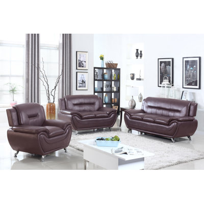 Latitude Run LRUN1344 Bergenfield 3 Piece Living Room Set