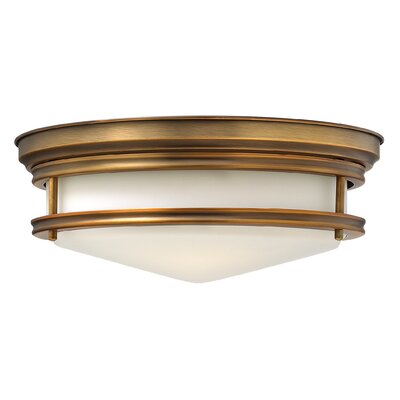 Hadley 3 Light Flush Mount Foyer Finish: Brushed Bronze