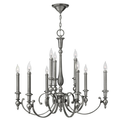 Yorktown 9 Light Chandelier Finish: Antique Nickel