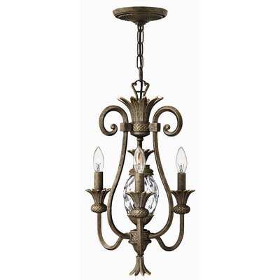 Plantation 3 Light Chandelier Finish: Pearl Bronze