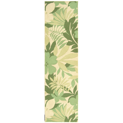 Berkeley Beige/Green Rug Rug Size: Runner 2'6 x 10' image