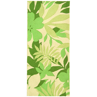 Berkeley Beige/Green Rug Rug Size: 2'6 x 6' Runner image