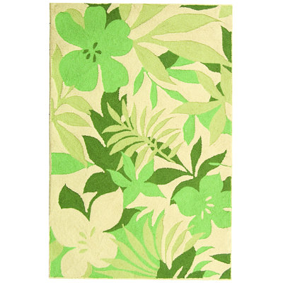 Berkeley Beige/Green Rug Rug Size: 3'9 x 5'9 Rectangle image