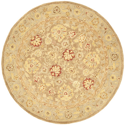 Anatolia Tan/Ivory Rug Rug Size: Round 6' image