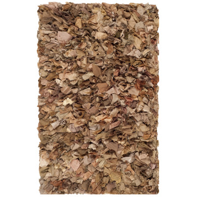 Natural Shag Rug Rug Size: Round 6' image