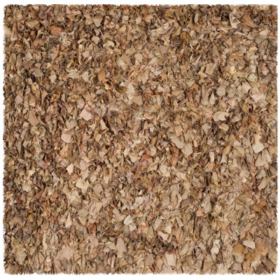 Natural Shag Rug Rug Size: 6' X 6' Square image