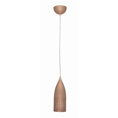 Tomahawk 1 Light Pendant Finish: Brushed Steel, Bulb Type: LED