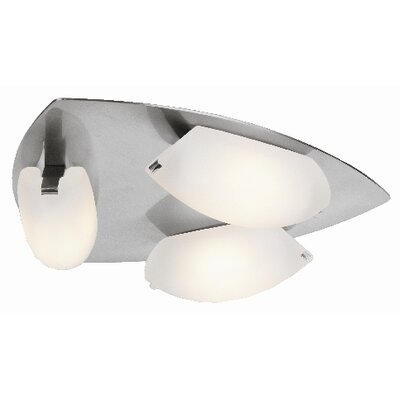 Nido 3 Light Wall Fixture / Semi Flush Mount Finish: Matte Chrome