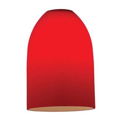 Inari Silk Amber Dome Shade Glass Color: Red