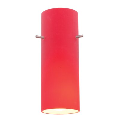 Inari Silk Amber Cylinder Glass Shade Glass Color: Cobalt