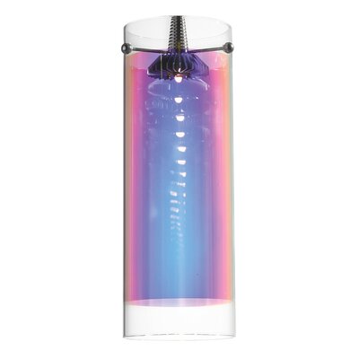 Iridescent Glass Cylinder Shade