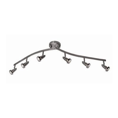 Mirage 6 Light Semi Flush Mount Finish: Brushed Steel