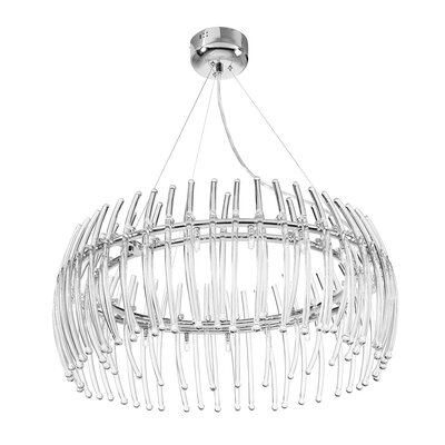 Perseus 21 Light Crystal Chandelier in Chrome Glass Color: Clear