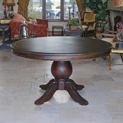 Florence Reclaimed Wood Round Dining Table Size: 30 inch H x 60 inch L x 60 inch D, Finish: Cognac