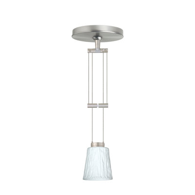 Nico 1 Light Mini Pendant Finish: Satin Nickel, Glass Shade: Opal Stone
