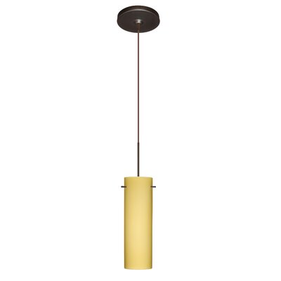 Copa 1 Light Mini Pendant Finish: Bronze, Glass Shade: Vanilla Matte