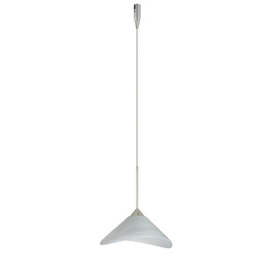 1 Light Mini Pendant Finish: Satin Nickel, Glass Shade: Marble