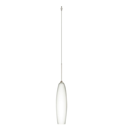 Zumi 1 Light Mini Pendant Finish: Satin Nickel, Glass Shade: Opal Matte