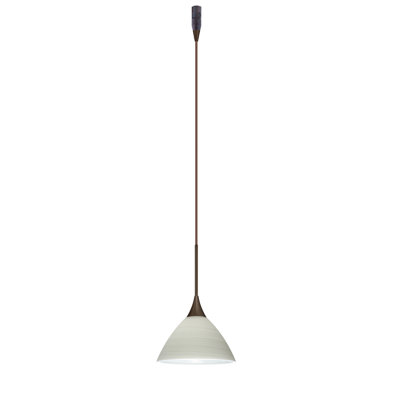 Domi 1 Light Mini Pendant Finish: Bronze, Glass Shade: Chalk