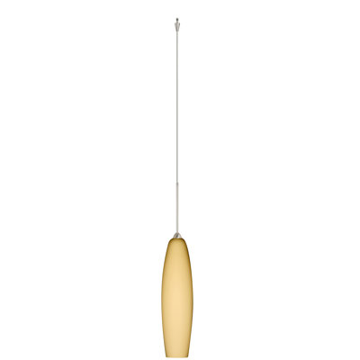 Zumi 1 Light Mini Pendant Finish: Satin Nickel, Glass Shade: Vanilla Matte