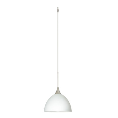 Brella 1 Light Mini Pendant Finish: Satin Nickel, Glass Shade: Opal Matte
