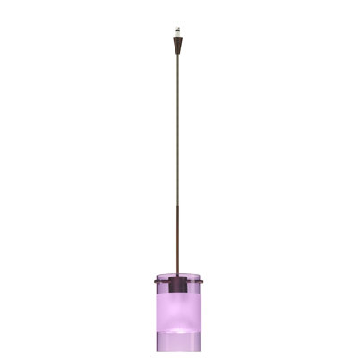 Scope 1 Light Mini Pendant Finish: Bronze, Glass Shade: Amethyst/Frost