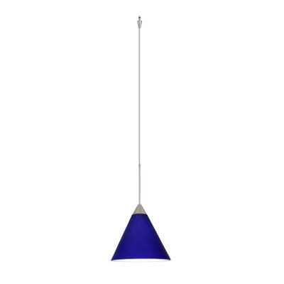 Kani 1 Light Mini Pendant Finish: Satin Nickel, Glass Shade: Cobalt Blue Matte