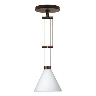 Kani 1 Light Mini Pendant Finish: Bronze, Glass Shade: Opal Matte