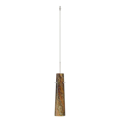 Camino 1 Light Mini Pendant Finish: Satin Nickel, Glass Shade: Ceylon