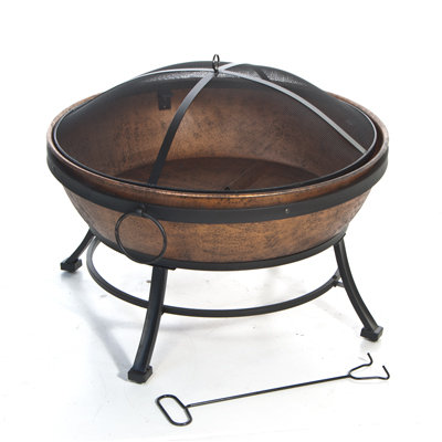 fire pit propane tabletop heater btu patio deckmate avondale burning steel wood