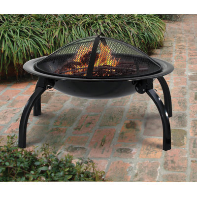 Deckmate 30613 Quirck Fire Steel Wood Burning Pit