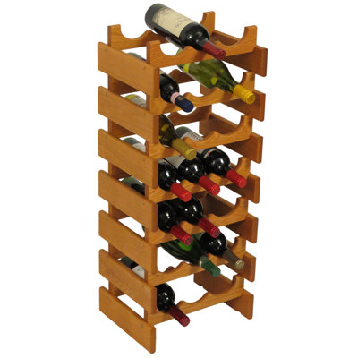 Dakota 21 Bottle Floor Wine Rack Finish: Medium Oak