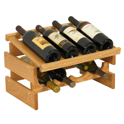 Dakota 8 Bottle Tabletop Wine Rack Finish: Light Oak
