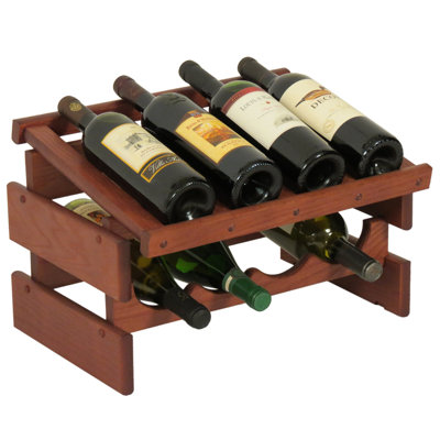Dakota 8 Bottle Tabletop Wine Rack Finish: Mahogany