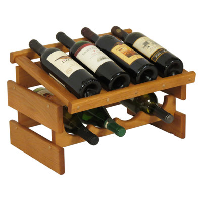 Dakota 8 Bottle Tabletop Wine Rack Finish: Medium Oak