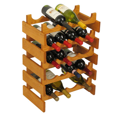 Dakota 20 Bottle Floor Wine Rack Finish: Medium Oak