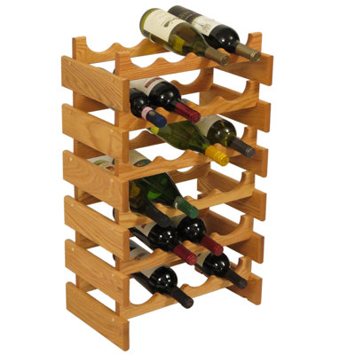 Dakota 24 Bottle Floor Wine Rack Finish: Light Oak