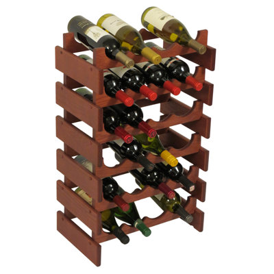 Dakota 24 Bottle Floor Wine Rack Finish: Mahogany
