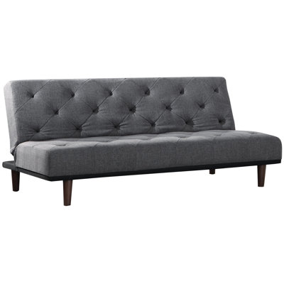 415078 SAU2219 Sauder Premier Crash Convertible Sofa in Gray