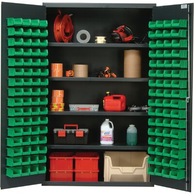 78 H X 48 W X 24 D Welded Storage Cabinet Bin Color Red Buy