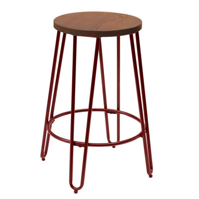 Quinn 28.94 inch Bar Stool Finish: Matte Red